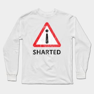 i Sharted Warning Symbol - Distressed (Dark Text) Long Sleeve T-Shirt